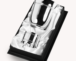 Timbale et rond des serviette argent massif Perles