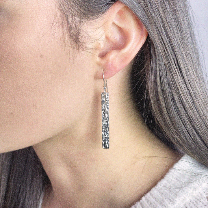 Bark barrettes earrings