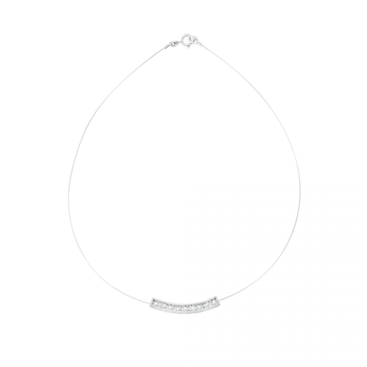 Transparent Zircon Bar Necklace