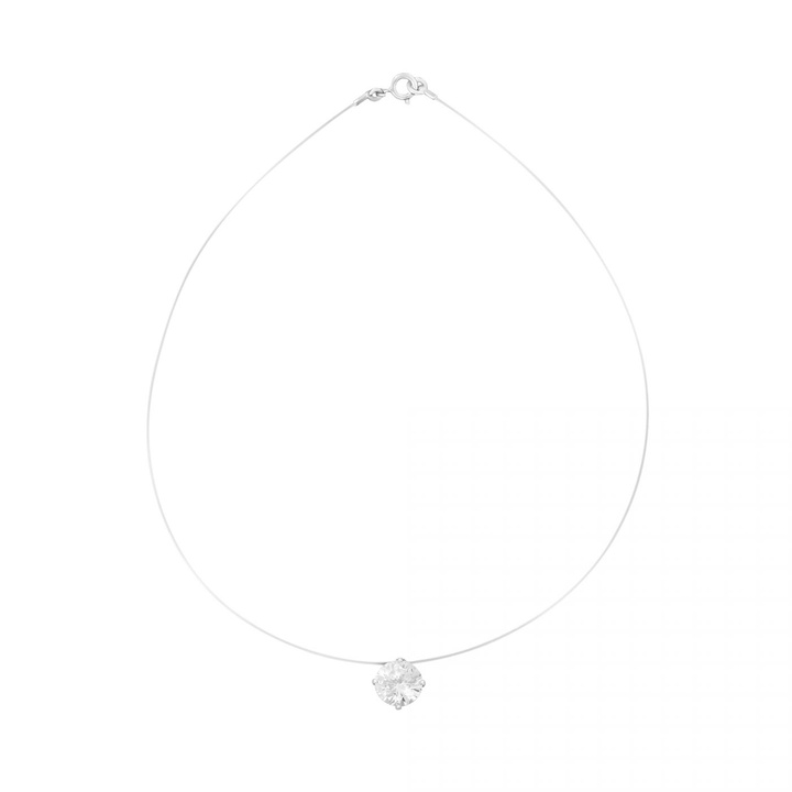 Collier transparent Zircon