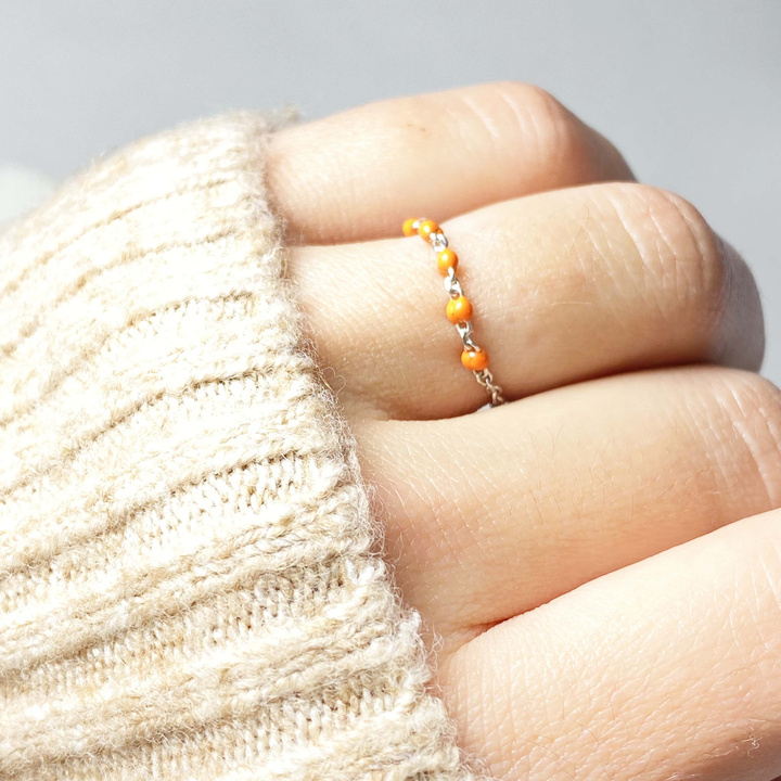 Bague Chaîne orange