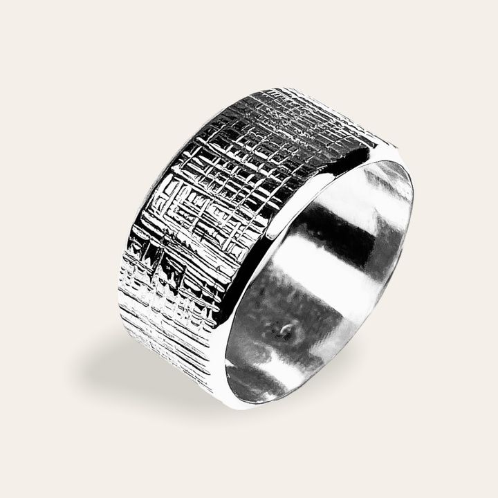 Bague Striée 10 mm