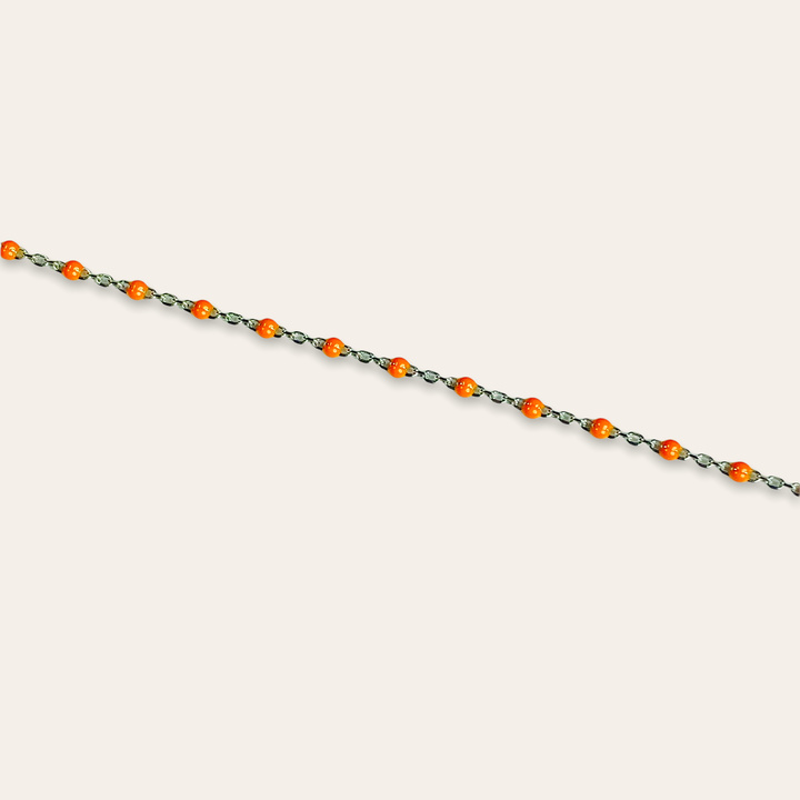 Bracelet argent 925 et Perles Oranges