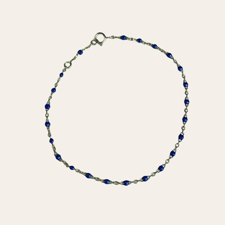 Bracelet argent 925 et Perles Bleues