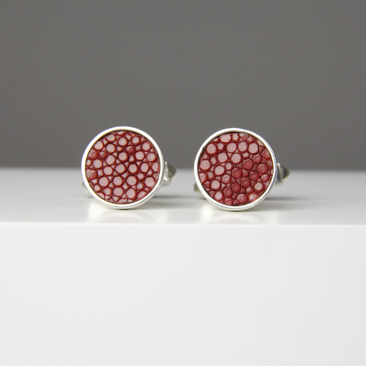 Boutons de manchette Rouges argent 925