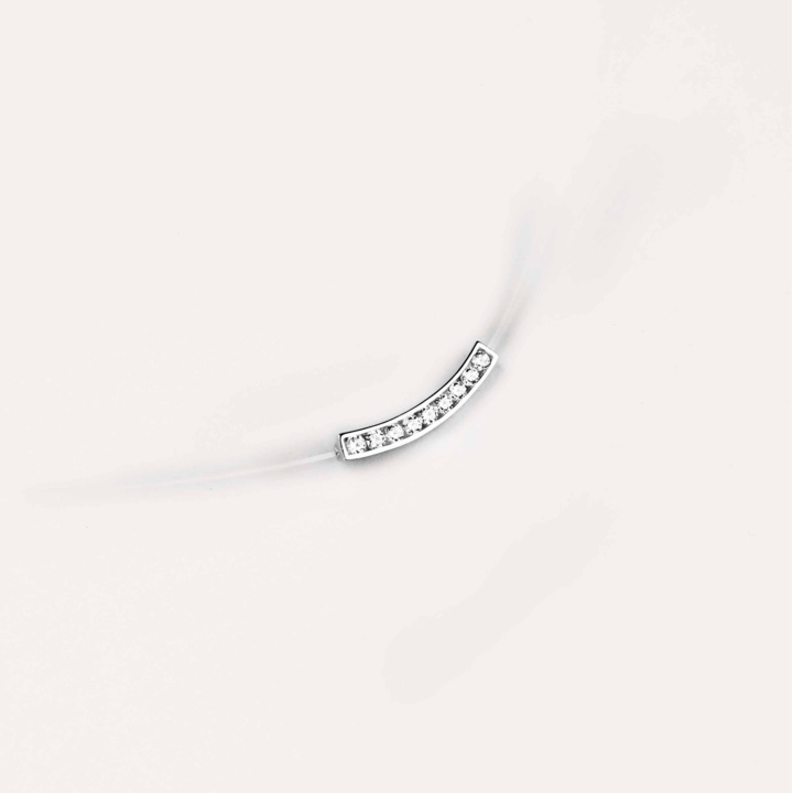 Transparent Zircon Bar Necklace