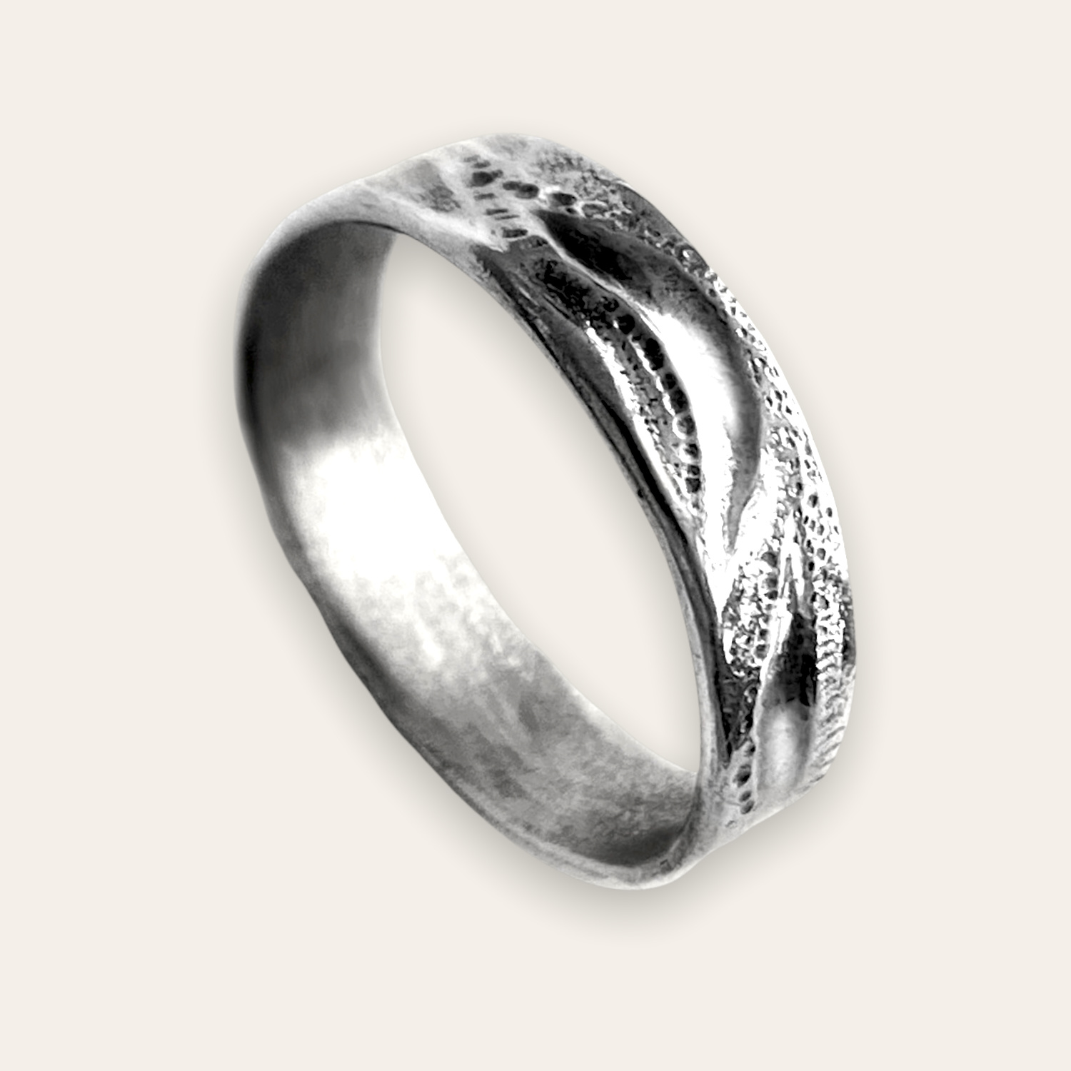 Bague Wave 5 mm en argent 925