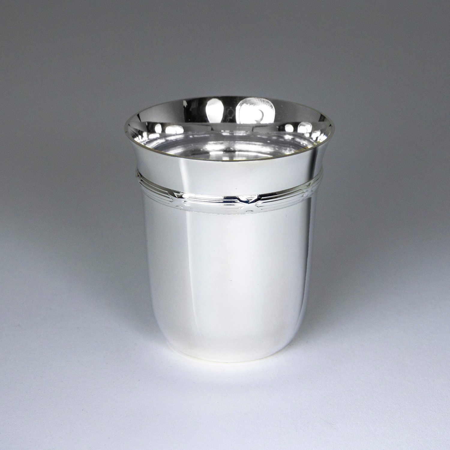 Timbale Ruban en métal argenté