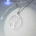 Collier arbre de vie ajouré 25 mm en argent 925