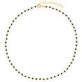 collier doré perles noires