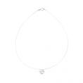 Collier transparen Zircon 6 griffes argent 925