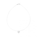 Collier transparen Zircon 6 griffes argent 925